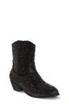 Badgley Mischka Collection Kids' Rhinestone Western Boot In Black