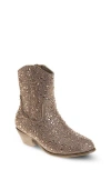 Badgley Mischka Collection Kids' Rhinestone Western Boot In Rose Gold