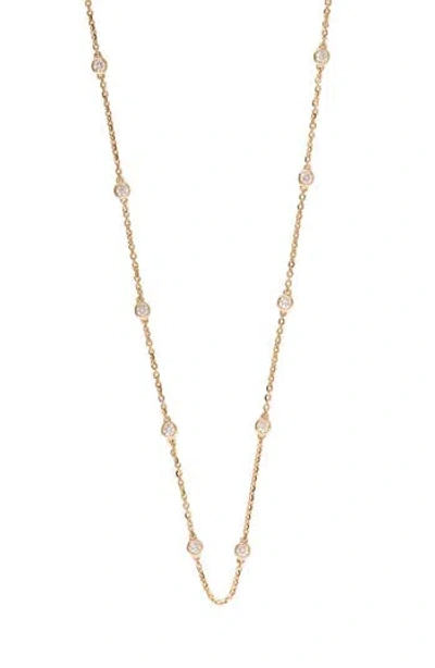 Badgley Mischka Collection Lab Created Diamond Station Chain Necklace In Yellow