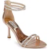 Badgley Mischka Collection Logan Ankle Strap Sandal In Champagne