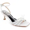 Badgley Mischka Collection Loyalty Ankle Strap Sandal In Soft White