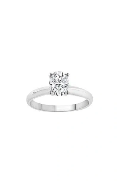 Badgley Mischka Collection Oval Cut Lab Created Diamond Engagement Ring In Metallic