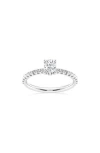 Badgley Mischka Collection Oval Cut Lab Created Diamond Pavé Ring In Platinum