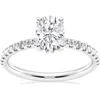 Badgley Mischka Collection Oval Cut Lab Created Diamond Ring In White Gold