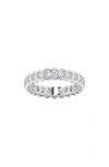 Badgley Mischka Collection Oval Lab Created Diamond Eternity Band Ring In Platinum