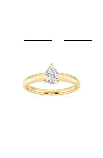 Badgley Mischka Collection Pear Cut Lab Created Diamond Engagement Ring In Yellow