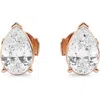 Badgley Mischka Collection Pear Cut Lab Created Diamond Stud Earrings In Pink