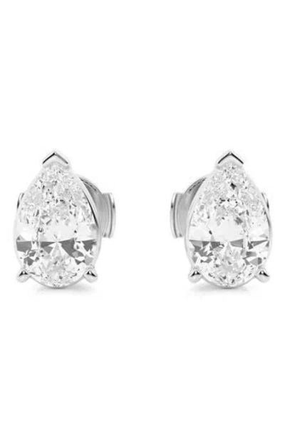 Badgley Mischka Collection Pear Cut Lab Created Diamond Stud Earrings In Metallic