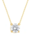 Badgley Mischka Collection Round Cut Lab Created Diamond Necklace In Gold