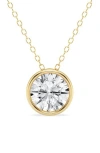 Badgley Mischka Collection Round Cut Lab Created Diamond Necklace In Gold