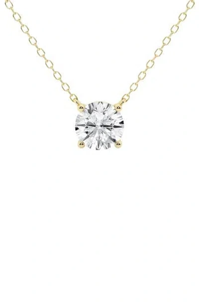 Badgley Mischka Collection Round Cut Lab Created Diamond Necklace In Gold