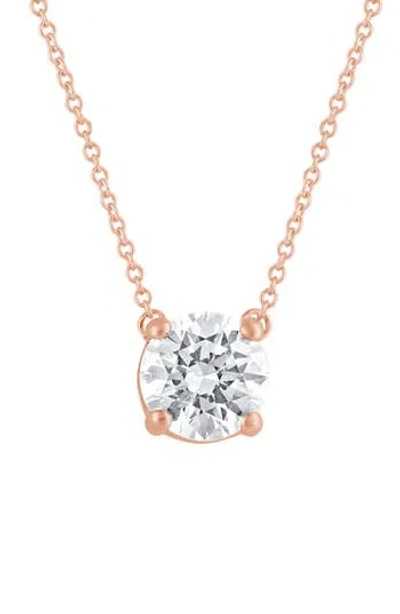 Badgley Mischka Collection Round Cut Lab Created Diamond Necklace In Gold