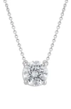 Badgley Mischka Collection Round Cut Lab Created Diamond Necklace In White Gold
