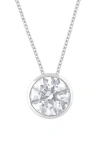 Badgley Mischka Collection Round Cut Lab Created Diamond Necklace In White Gold
