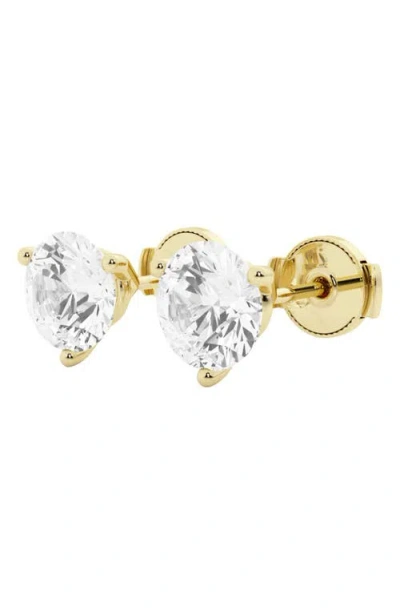 Badgley Mischka Collection Round Cut Lab Created Diamond Stud Earrings In 0.5 Ctw Yellow Gold