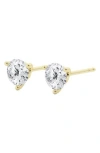 Badgley Mischka Collection Round Cut Lab Created Diamond Stud Earrings In 0.5 Ctw Yellow Gold