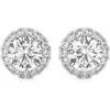 Badgley Mischka Collection Round Cut Lab Created Diamond Stud Earrings In 0.6 Ctw White Gold