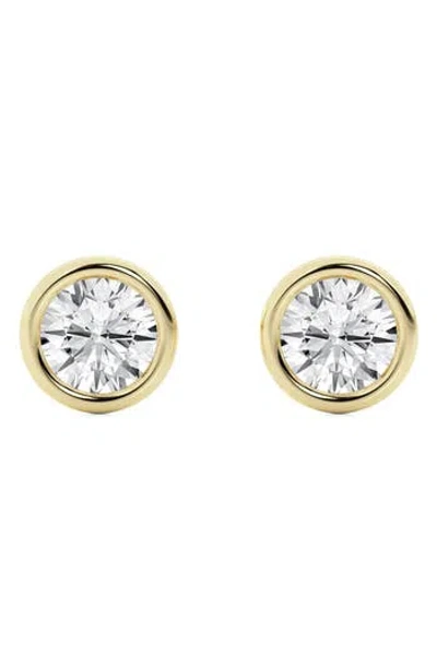 Badgley Mischka Collection Round Cut Lab Created Diamond Stud Earrings In 1 Ctw Yellow Gold