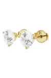 Badgley Mischka Collection Round Cut Lab Created Diamond Stud Earrings In 1.5 Ctw Yellow Gold