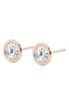 Badgley Mischka Collection Round Cut Lab Created Diamond Stud Earrings In 3 Ctw Rose Gold