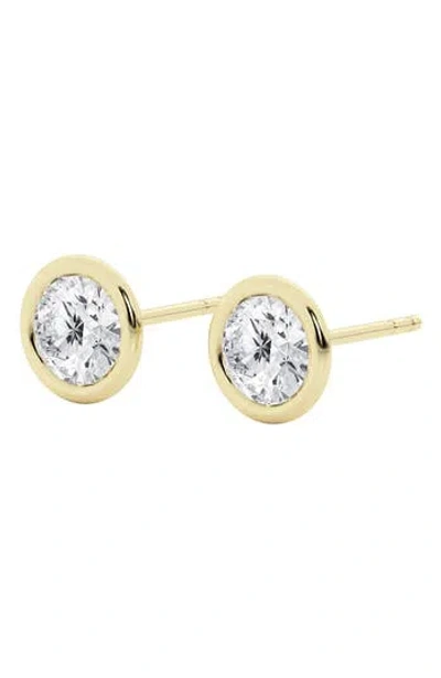 Badgley Mischka Collection Round Cut Lab Created Diamond Stud Earrings In 3 Ctw Yellow Gold