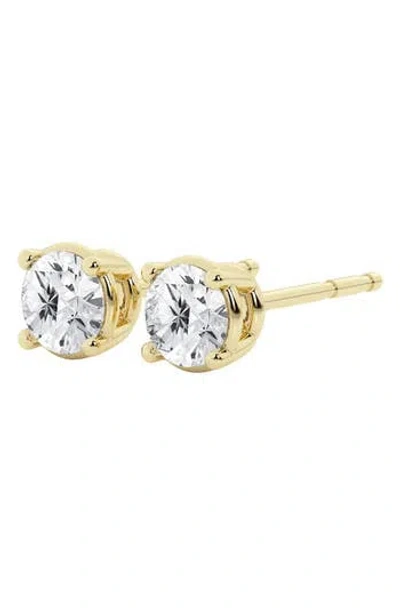 Badgley Mischka Collection Round Cut Lab Created Diamond Stud Earrings In 3 Ctw Yellow Gold