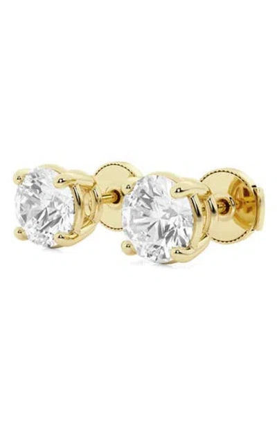 Badgley Mischka Collection Round Cut Lab Created Diamond Stud Earrings In Gold
