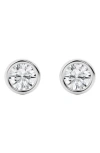 Badgley Mischka Collection Round Cut Lab Created Diamond Stud Earrings In White Gold