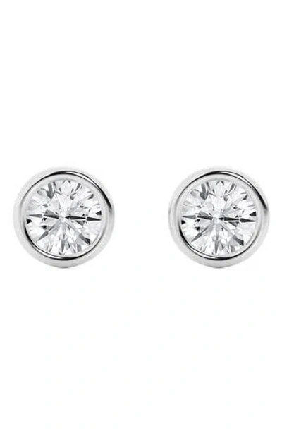 Badgley Mischka Collection Round Cut Lab Created Diamond Stud Earrings In Metallic