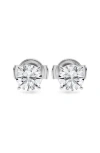 Badgley Mischka Collection Solitaire Diamond Stud Earrings In White