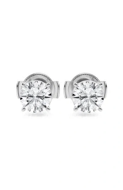Badgley Mischka Collection Solitaire Diamond Stud Earrings In White