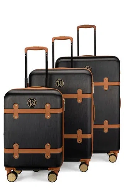 Badgley Mischka Collection The Grace 3-piece Hardside Luggage Set In Black