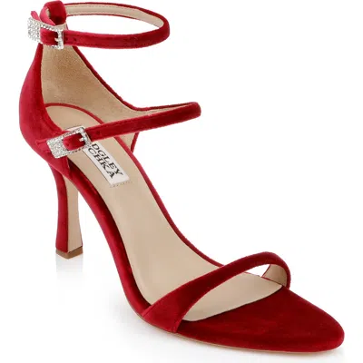 Badgley Mischka Collection Valencia Ankle Strap Sandal In Red