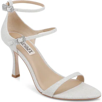 Badgley Mischka Collection Valencia Ankle Strap Sandal In White