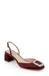 Badgley Mischka Collection Vivia Slingback Pump In Burgundy