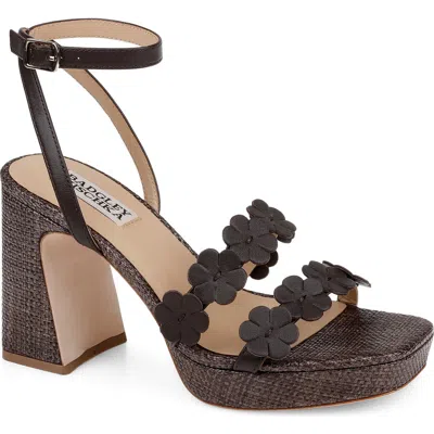 Badgley Mischka Collection Waverly Ankle Strap Platform Sandal In Brown