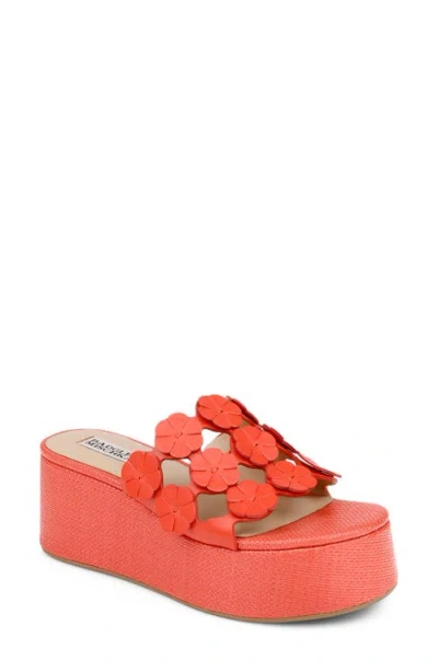 Badgley Mischka Collection Wendall Platform Wedge Slide Sandal In Multi