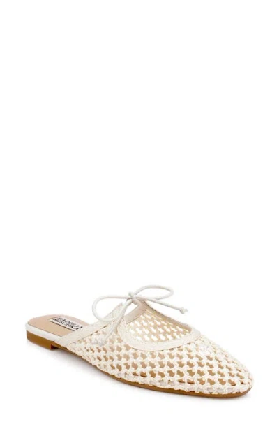 Badgley Mischka Collection Xailee Woven Mule In White