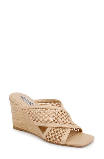 Badgley Mischka Collection Xandria Wedge Sandal In Neutral
