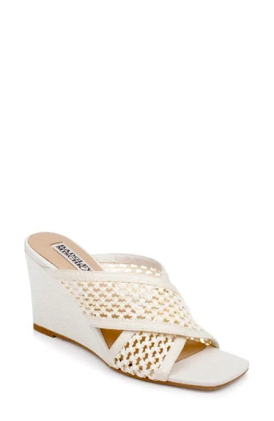 Badgley Mischka Collection Xandria Wedge Sandal In White