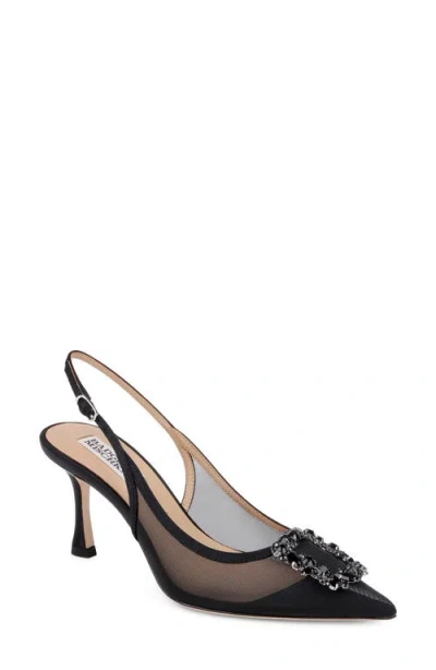 Badgley Mischka Collection Yuta Pointed Toe Slingback Pump In Black