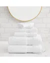 Badgley Mischka Cotton Tencel™ Oversized 6pc Towel Set In White