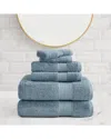 Badgley Mischka Cotton Tencel™ Oversized 6pc Towel Set In Blue