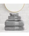 Badgley Mischka Cotton Tencel™ Oversized 6pc Towel Set In Gray