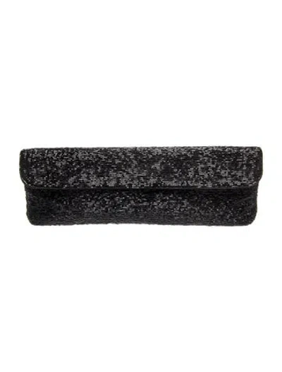 Pre-owned Badgley Mischka Crystal Clutch In Black