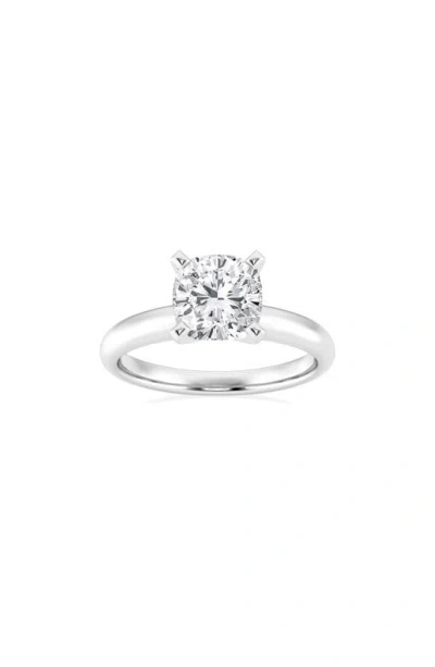 Badgley Mischka Cushion Cut Lab Created Diamond Engagement Ring In White