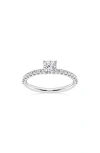 Badgley Mischka Cushion Cut Lab Created Diamond Ring In Silver