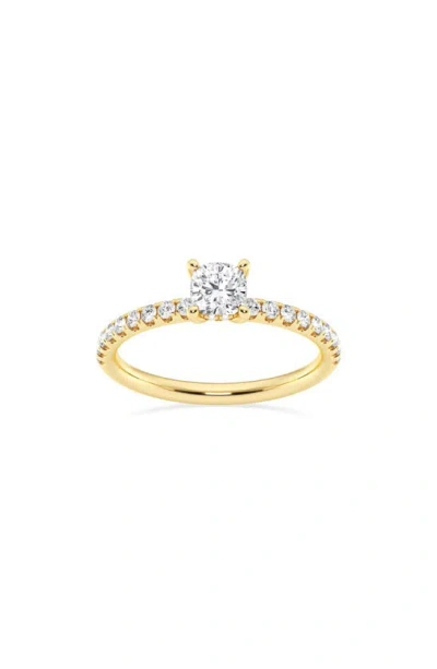 Badgley Mischka Cushion Cut Lab Created Diamond Ring In Yellow