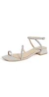 Badgley Mischka Collection Dakotah Ankle Strap Toe Loop Sandal In Silver