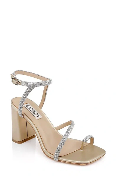 BADGLEY MISCHKA DALILAH STRAPPY BLOCK HEELS